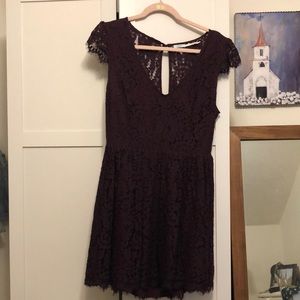 Urban outfitters maroon lace dress size large